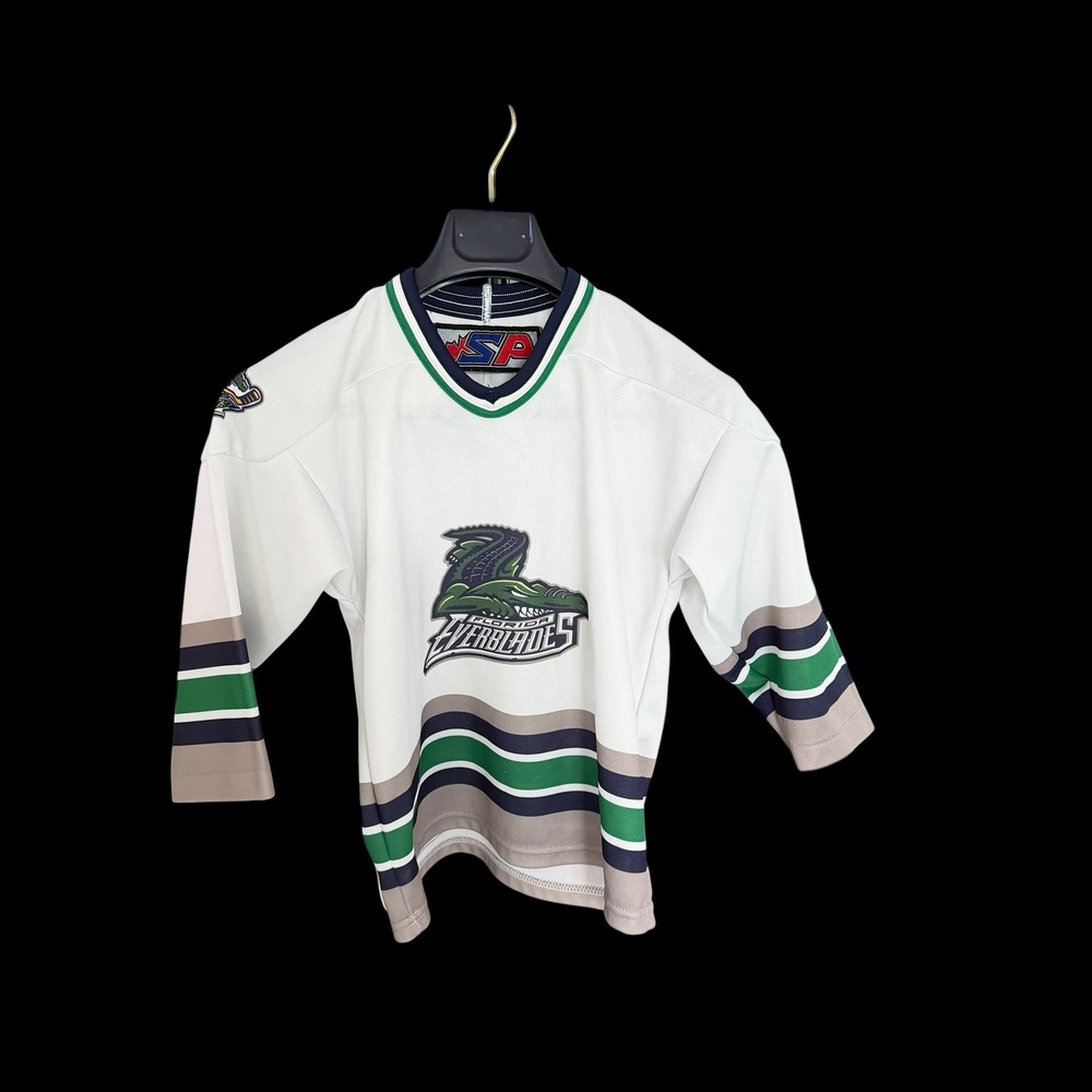 Florida Everblades ECHL Hockey Jersey Kids XL 5 SP Apparel Made in Canada White